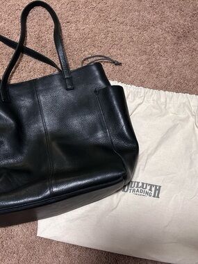 Duluth Trading Co Black Leather Tote